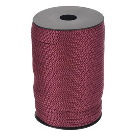QUARKZMAN 4 mm Polypropylene Rope Braided Ropes, 100 m Nylon Rope Hollow Rope for Washing Line, Camping, Hiking, Outdoor, Brick Red