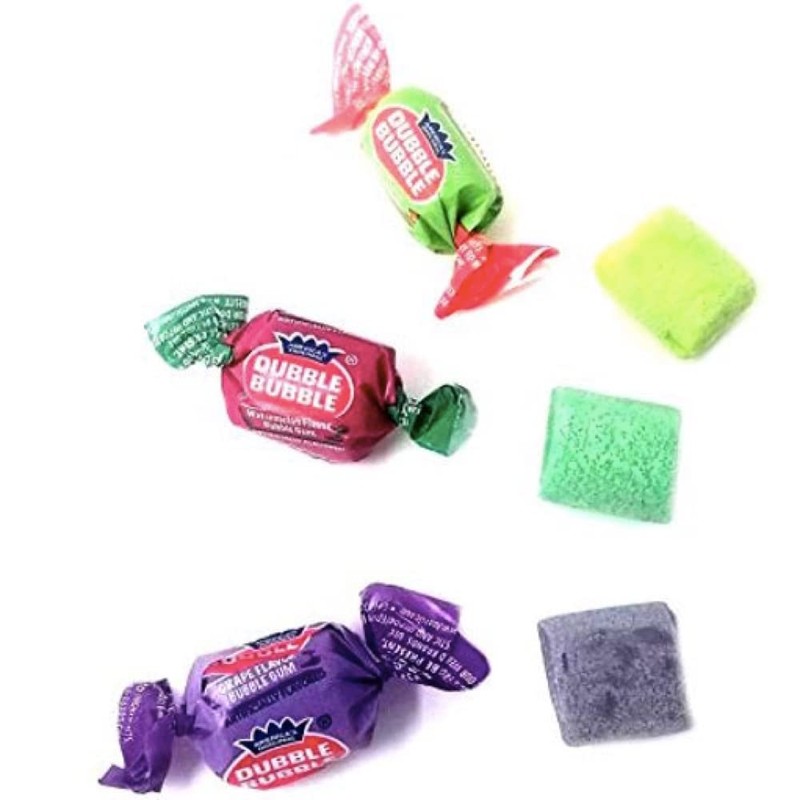 Dubble Bubble 3-Flavor Bubblegum Individually Twist Wrap Bulk Candy Grape