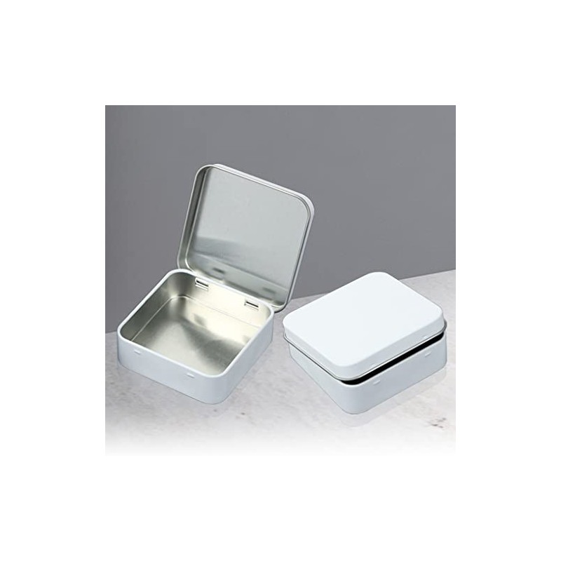 Estuche de almacenamiento pequeño sellado de metal para joyas, caramelos