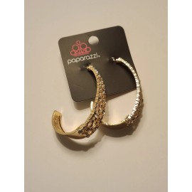 Paparazzi Cold As Ice Earrings - Gold