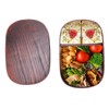 Wooden Lunch Box Portable Food Container Tablewares for Home Office