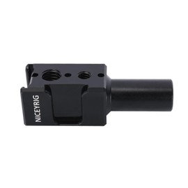 NICEYRIG 15mm rod connectors,15 mm Stangenverlängerungsanschluss, 15 mm Stange mit 1/4-20 Zoll und 3/8-16 Zoll Lokalisierungsloch, Stangenverlängerungsanschluss mit 3 Kaltschuh-Halterungen