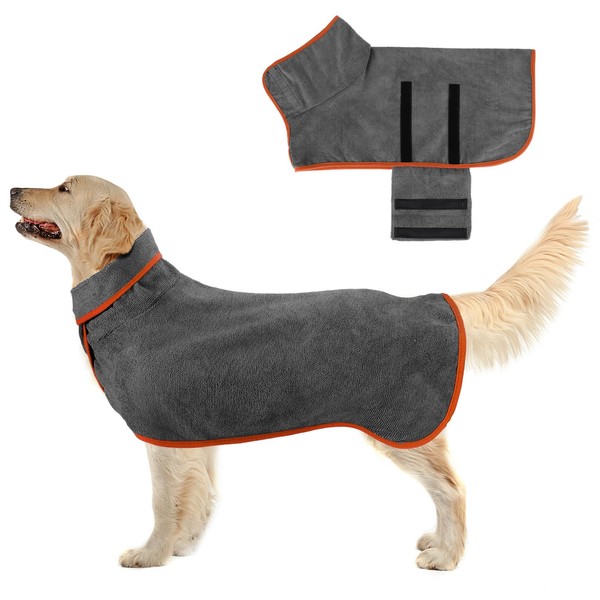 Jostift Dog Bathrobe, Microfibre Dog Bathrobe, Bath Towel, Dog Bathrobe,