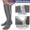 Men Zipper Compression Socks Colorful 20-30mmhg Compression Stockings Knee High