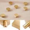 Wuudi 10Pcs Solid Brass Hexagon Knobs with Screw for Cupboard,