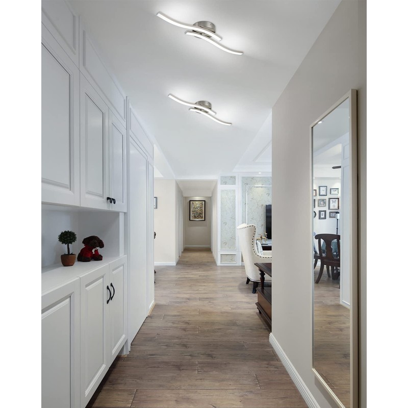 EDISLIVE Modern Dimmable LED Ceiling Light Curved 2 Light 22.5