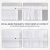 MIULEE Sidelight Sheer French Door Curtains 25 x 40 Inches