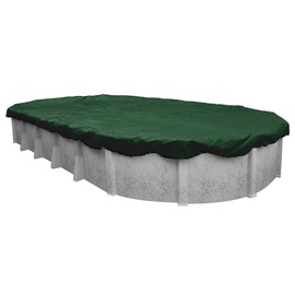 Pool Mate 321840-4-PM Heavy-Duty Winter Oval Above-Ground Pool Cover, 18 x 40-ft, Grass Green