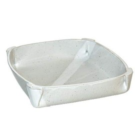BestNest Anthony Stoneware Square Collection Medium Casserole, White