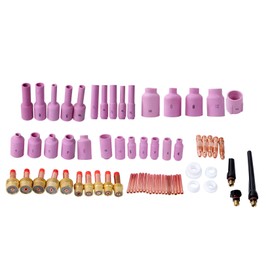 67pcs TIG Welding Torch Accessories Kit -Gas Lens Collet Body Alumina Nozzle Ceramic Cups, Fit for WP 17 18 26 TIG Welding Torch