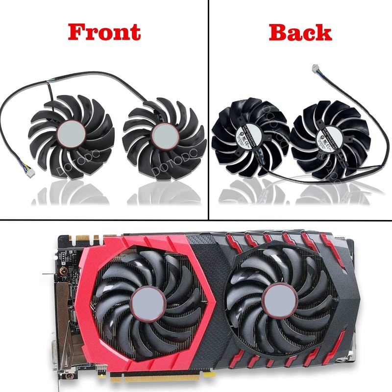 DOTODO 95mm PLD10010S12HH DC12V 0.40A Fan for MIS RX470 570