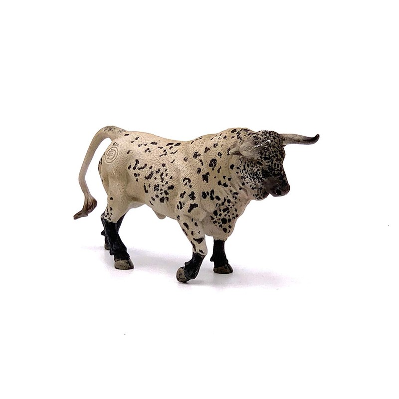 Deqube Bravo Sabanado Trotando Bull Figure, White, 17 x 8