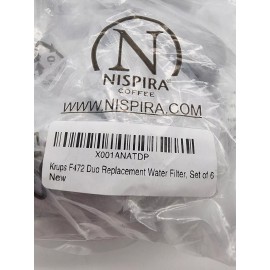 NISPIRA Krups F472 Duo Water filter Replacement Coffee Makers - set of 6 pieces, Nispira