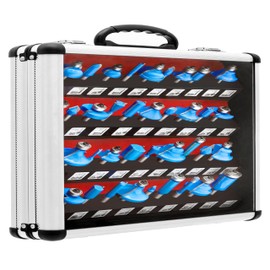 OLETBE-TECH OLETBE Router Bit Set 37 PCS 1/2 Inch Shank, Wood Door Rail Cabinet Stile Router Bits Sets, Woodworking Milling Cutter Tools, Router Grooving Tool (Blue)