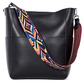 BROKEN Bolso de mujer de diseñador de cuero vegano Hobo Bolsos de hombro Bolso cruzado negra