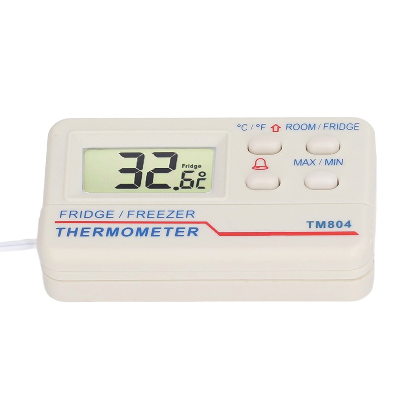 Refrigerator Thermometer Digital Fridge Freezer Temperature Meter Magnetic Back with