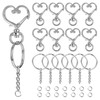 150Pcs Heart-Shaped Swivel Snap Hook Set,Metal Spring Snap Keychain Clip