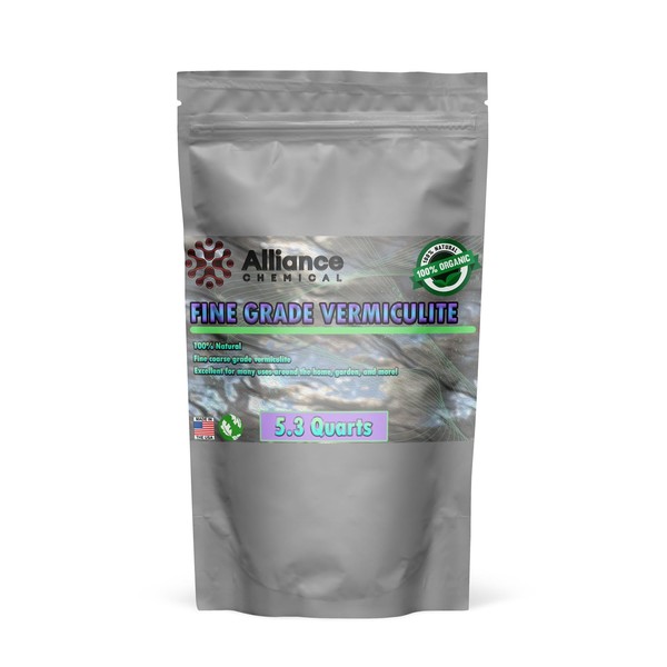 Premium Organic Fine Vermiculite - 5.3 Quarts - Soil Amendment