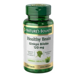 Natures Bounty Ginkgo Biloba 120 mg 100 cpsulas apoya la funcin cerebral y la circulacin saludables ayuda a mantener el estado de alerta mental       