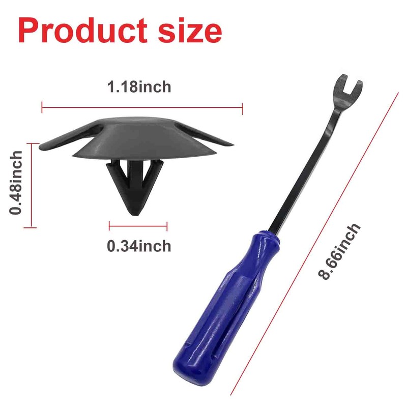50pcs Hood Insulation Retainer Clips with 1pc Fastener Remover -