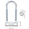 sourcing map 1 Set M8 Round U-Bolt Shackle Bolts Steel