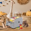 Aynaxcol Storage Basket Felt Storage Bin Whale Shaped Collapsible &