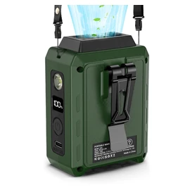 Belt Fan, Portable Fan, 5,000 mAh, 20 H, Waist Belt Fan, PSE Certified, Jet Portable Fan, Neck / Seat / Tabletop Rest with 3 Levels of Air Flow Adjustment, Mini Waist Belt, Low Noise, Outdoor Working, Heat Stroke Prevention (Green)