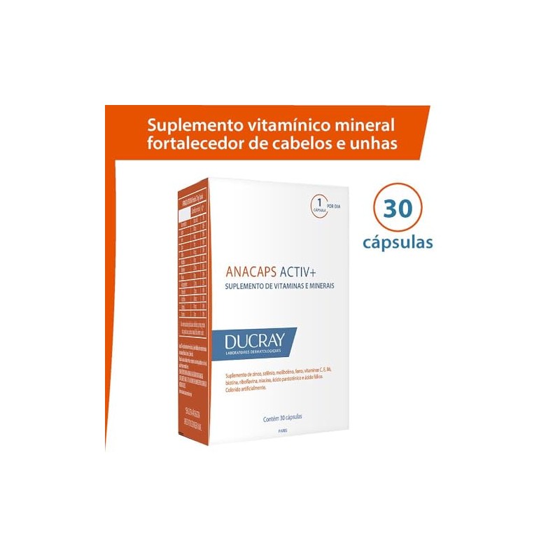 Ducray Anacaps Activ+, 30 ct.