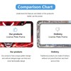 2PCS Anime License Plate Frame Red Lightning Black Cool License