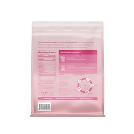 Oath Nutrition Clear Whey Isolate Protein Powder, Pink Lemonade, 20g Complete Protein per Serving, No Added Sugar, Grass-Fed, 18 Servings