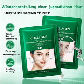 Soleneva Anti-Wrinkle Plasters, Moisturising Collagen Mask Face, Anti Ageing Wrinkle Patches, Collagen Nasolabial Wrinkle Patches, Face Plasters for Skin Care and Beauty Skincare (5 Pieces)