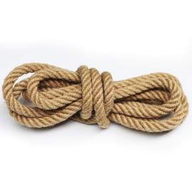 Hand & Leather Craft | New 4 CORE Twisted (More Durable) 100% Natural Jute Rope, for DIY Crafts, Gardening, Hemp Rope for Crafts, Gardening, 1/2" (12 mm) and 1/4" (6 mm) (10 Feet Long, 1/2" (12 mm))
