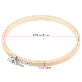 TAICHEUT 30 PCS 6 Inch Embroidery Hoops, 15cm Round Wooden Cross Stitch Hoop, Embroidery Rings for Sewing