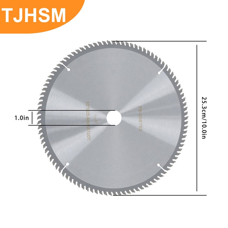 TJHSM 100T 10 Inch Cutting Circular Saw Blades with Center