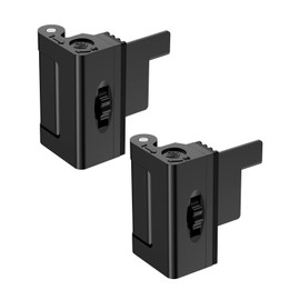 Anobeyi Portable Door Lock for Travel, Adjustable No Drilling Door Reinforcement Lock, Extra Latch Stopper for Hotel Room, Home Apartment, Inward Swing Door - Family & Travelers Security (Black-2PCS)