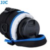 JJC Deluxe Objektiv Tasche mit 1 x Umhängeband, Wasserabweisend, Schwarz,