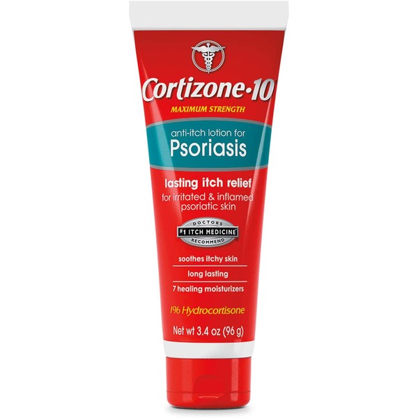Cortizone 10 Anti-Itch Lotion for Psoriasis, Maximum Strength 1% Hydrocortisone, Clear, 3.4 Ounce (B01DCTB9X2)