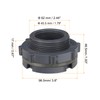 PATIKIL Polypropylene Bulkhead Fitting 1-1/2", Bulkhead Water Tank Connector with