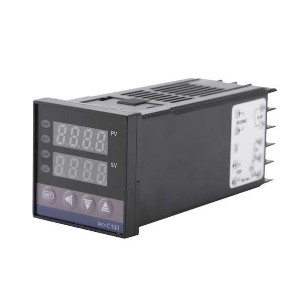 Temperature Controller Digital Thermostat 0℃~1300℃ Alarm REX-C100 Digital LED PID Temperature Controller Kit AC110V-240V Temperature Controller