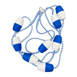 Poolzilla 18ft Swimming Pool Safety Rope and Float Kit Pre-Assembled Shallow End Divider with Stainless Steel Hooks