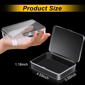 Dcocdeely 50 Pcs Plastic Crayon Box with Lid, Clear Crayon Organizer Holder Case Storage for Art Crafts School Classroom Supplies