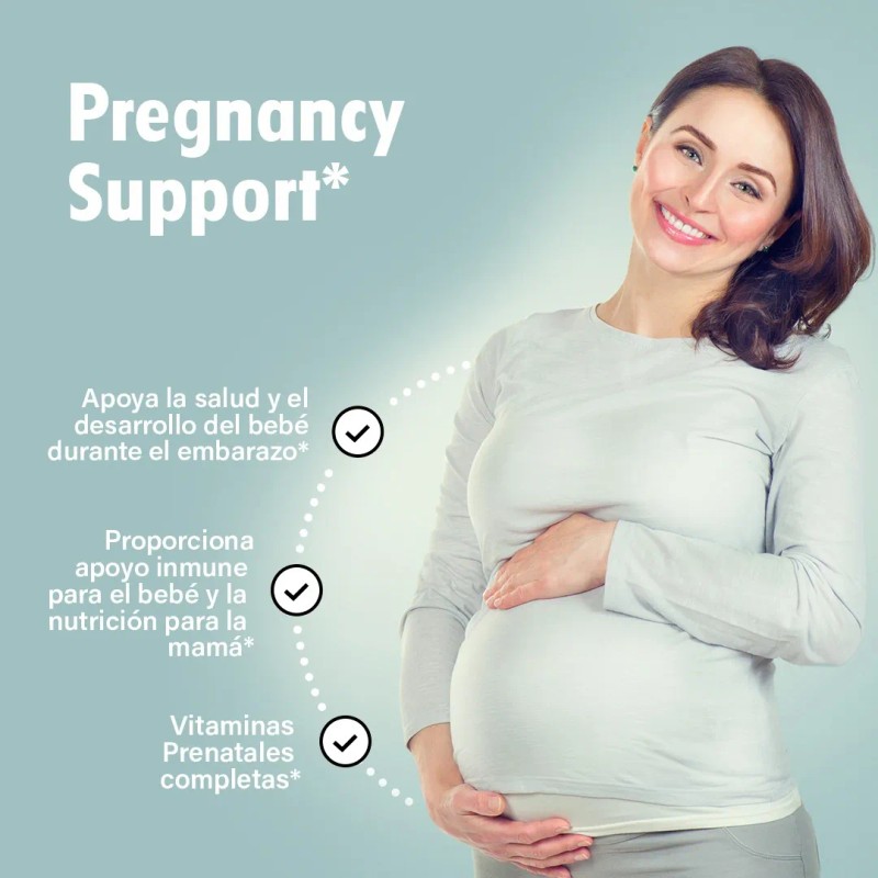 Embarazo Prenatal Ácido Fólico Multivitamínico Suplementont® Sabor Sin sabor