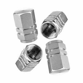 Unbranded 4x Silver Aluminum Metal Wheel / Tire Valve Stem Car-Truck Air Caps Covers New