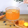 MDLUU Glass Trifle Bowl with Pedestal, 3.43qt Footed Dessert Stand,
