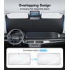 Wigoo 2025 Upgrade Car Windshield Sun Shade [100% Light Block,