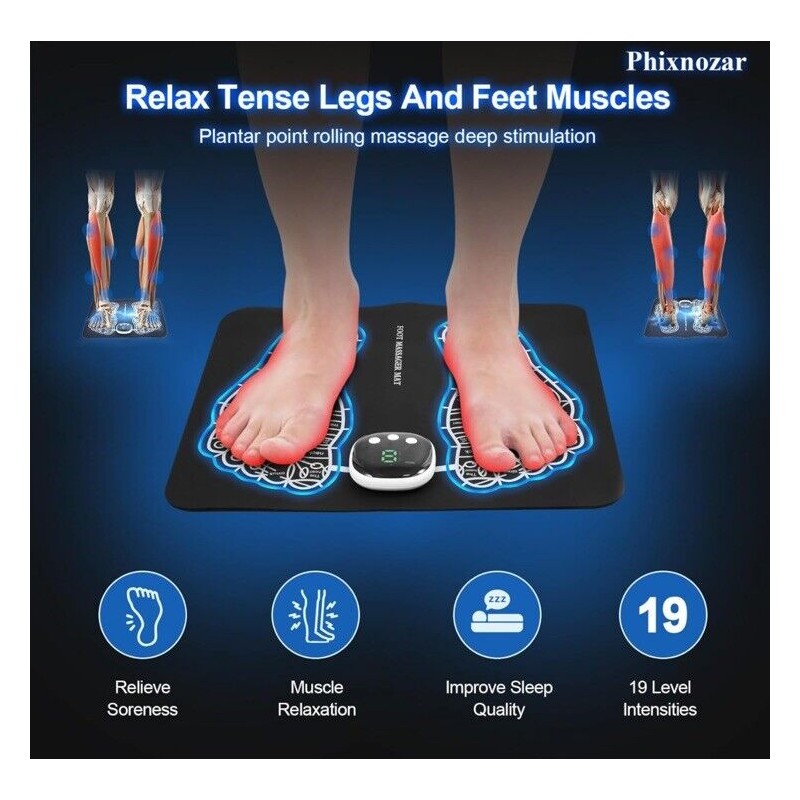 Phixnozar EMS Foot Massager Mat -Foot Massager Pad, Muscle Relaxation,