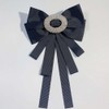 Chamvino Rhinestone striped Ribbon big bow tie exaggerated large bow