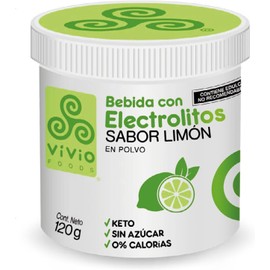 Vivio Foods, Electrolitos en Polvo Sabor Limón 120 gr