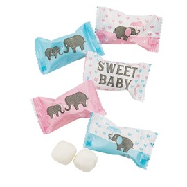 Fun Express - Sweet Baby Elephant Buttermints for Baby - Edibles - Mints - Buttermints - Baby - 108 Pieces