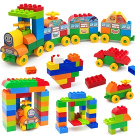 CONVENTEJOY 150 Pcs Classic Building Blocks Set for Toddlers 3-6, Large Building Bricks Train Educational Toy STEM Toys Compatible with Major Brands Gift for Kids